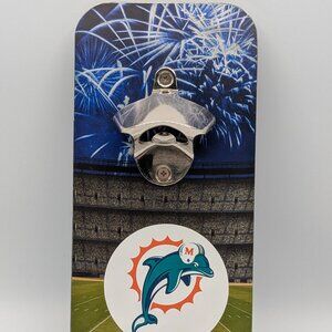 NFL Miami Dolphins Clink 'n Drink Magnetic Bottle Opener 5"x10"